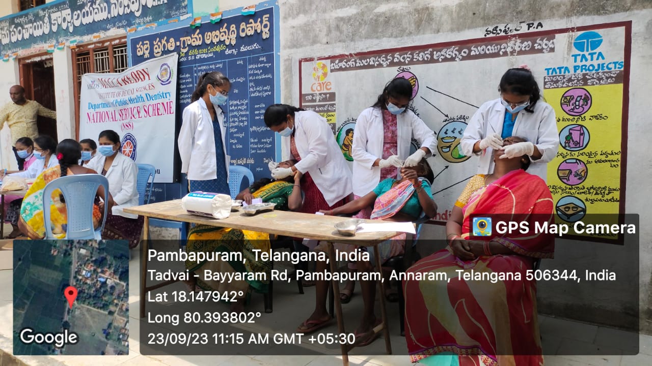 Dental Screening Treatment Camps Malla Reddy Institute of Dental Sciences