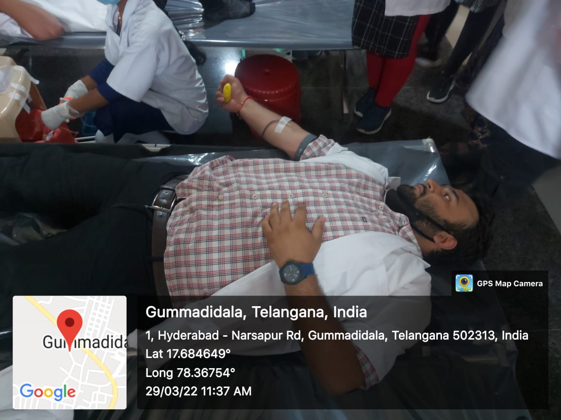Blood Donation by NSS Volunteers Malla Reddy Institute of Dental Sciences